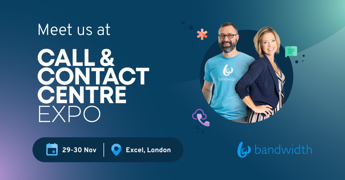 How about a meet-cute at this year’s #CCCUK23? You bring your telecom problems, we’ll bring the sparkle and the easy button to build your contact center comms your way.

Click to register ➡️ bndwdth.co/466und5