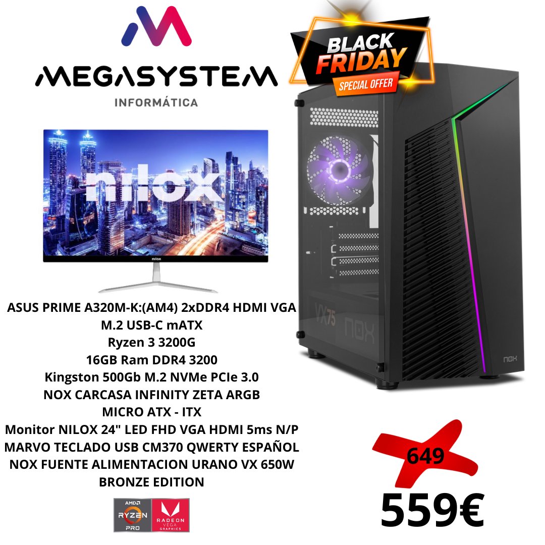 MegaSystem_es's tweet image. Ultimas unidades Este black Friday vuelan precio de locula 559€´
megasystem.es/producto/todo-…