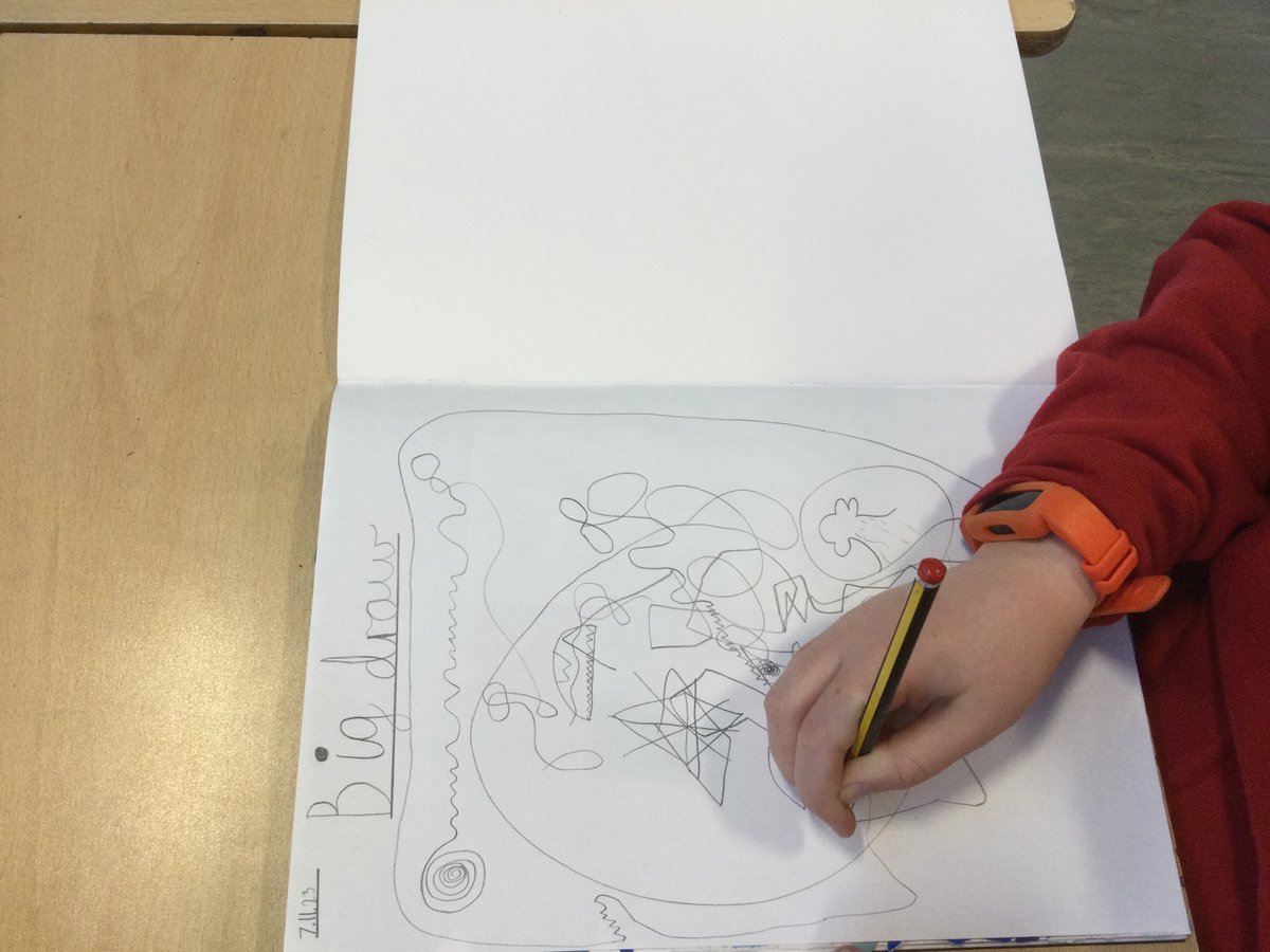 Year 4 loved doing the ‘big draw’.