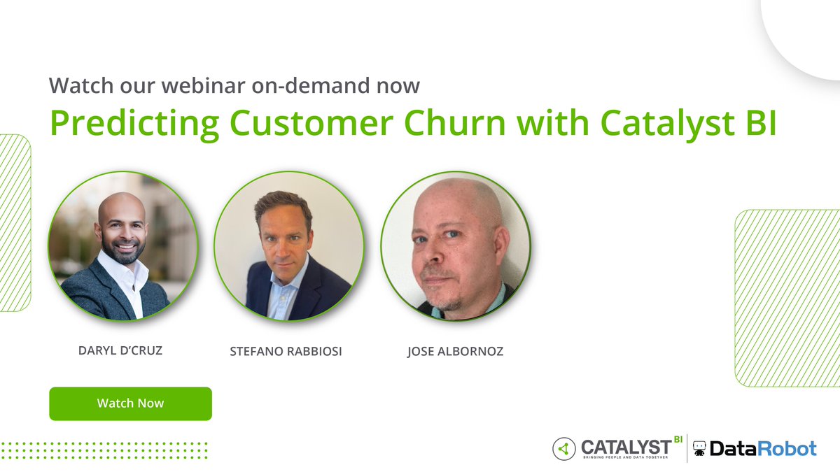 Missed our live Customer Churn webinar? No worries! 🎥✨ You can now watch the entire session on-demand. Gain expert insights and strategies to keep your customers coming back for more.🚀💡

Watch here: hubs.la/Q028jTcg0

#data #datascience #churn #customer #technology
