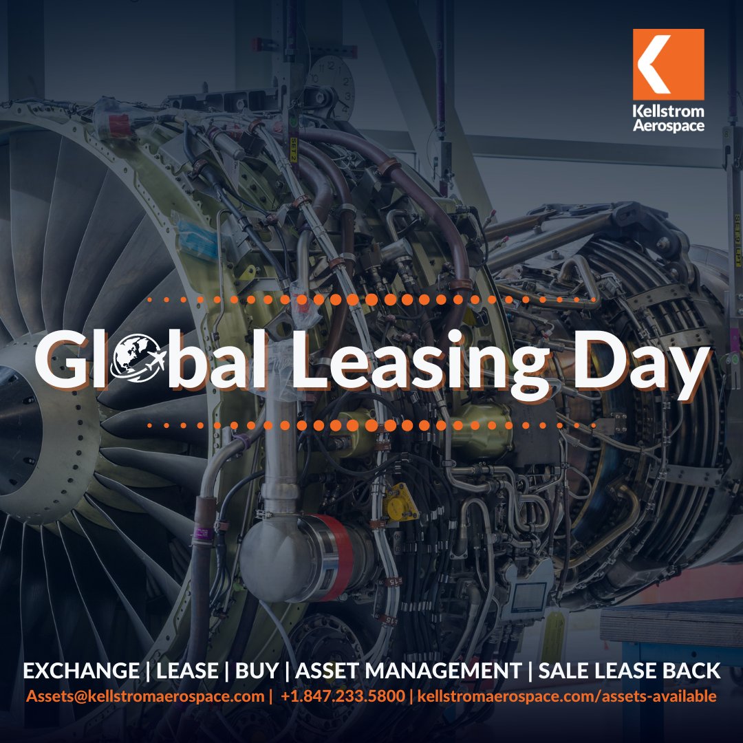KellAero's tweet image. #GlobalLeasingDay - We celebrate this day by recognizing the 6.2 million individuals working in the leasing industry across the globe.

#Aviation #EngineLeasing #EngineTrading #Airlines #AirplaneParts #AviationParts #AviationIndustry #AviationMonth #KellstromAerospace