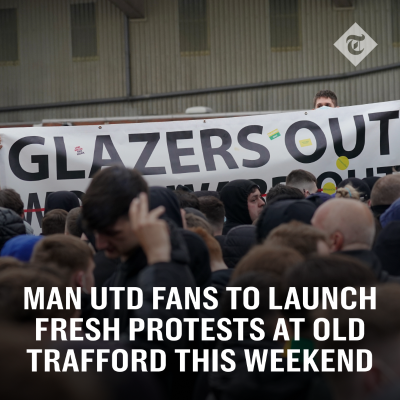 TeleFootball's tweet photo. Man United fans are furious about the Glazer family’s continued ownership of the club.

#TelegraphFootball | #MUFC