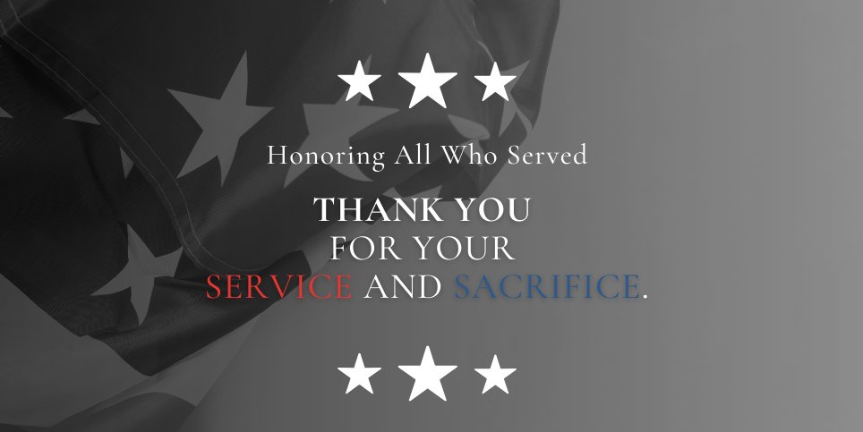 Our offices will be closed Friday, November 10th in observance of Veteran's Day.  For managed service clients, please call for any emergency or critical issues.