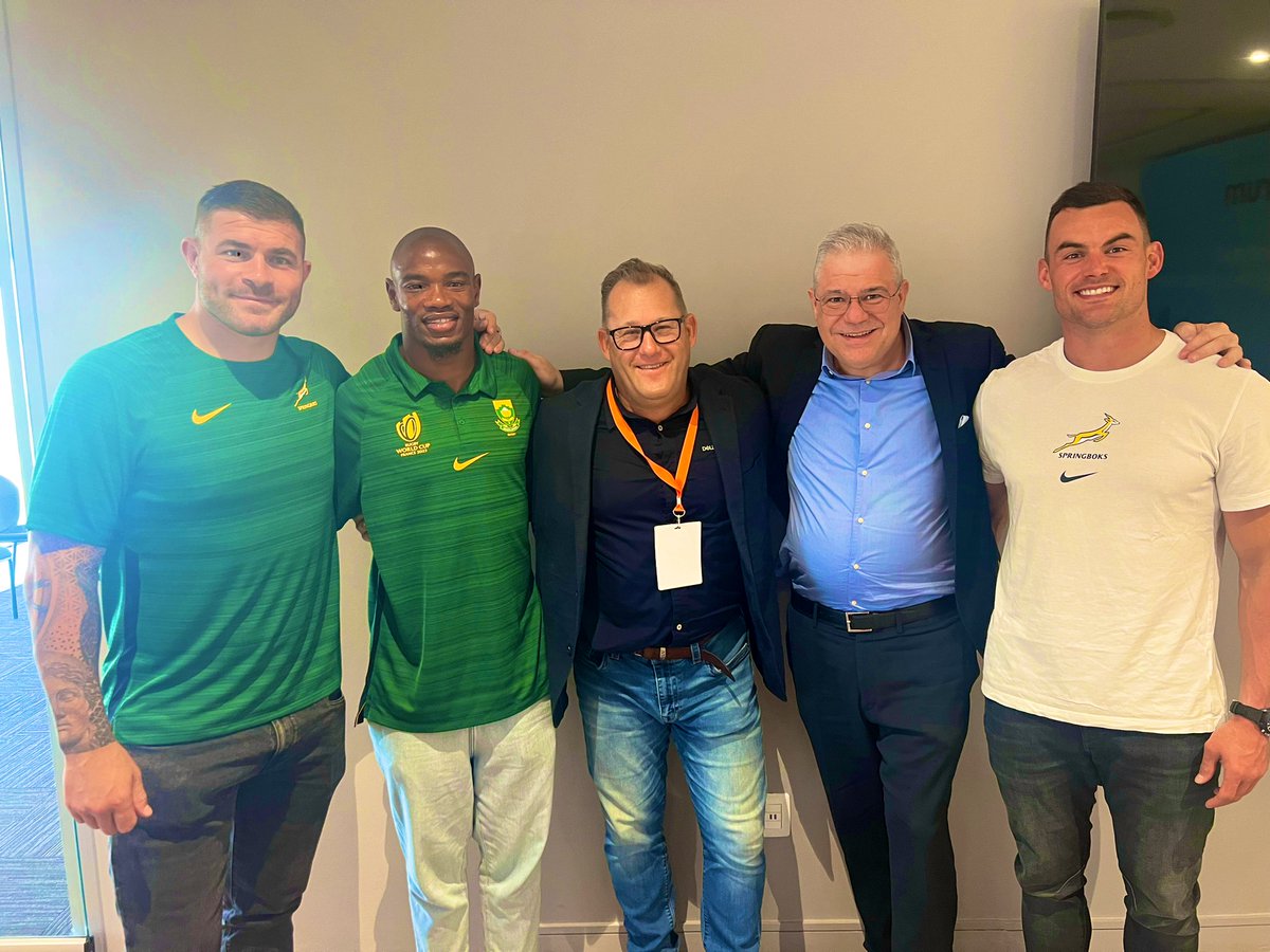 Fantastic meeting our World Champions at the #DellTechForum @DellTechZA @Springboks - awesome guys! #MalcolmMarx #MakazoleMapimpi #JesseKriel