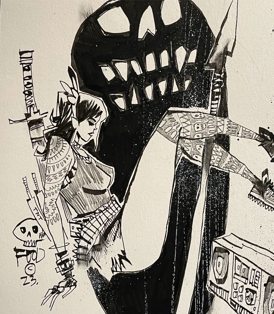 JimMahfood's tweet image. Saya on the prowl. 
#mixedmedia #deadlyclass #saya #samurai #assassin #lusciousjackson #rickremender #wescraig #indy #creatorowned #comics #comicbooks #psychedelic #visualfunk #foodone #jimmahfood