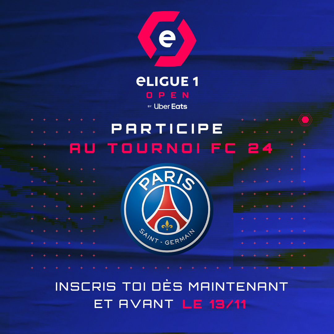 Dernière ligne droite avant la clôture des inscriptions à l’@eligue1open !! Tente ta chance, remporte la coupe club et représente nos couleurs lors des playoffs nationaux 🔴🔵 Inscris-toi dès maintenant : open-connect.eligue1.com/connexion #FC24 #eligue1open