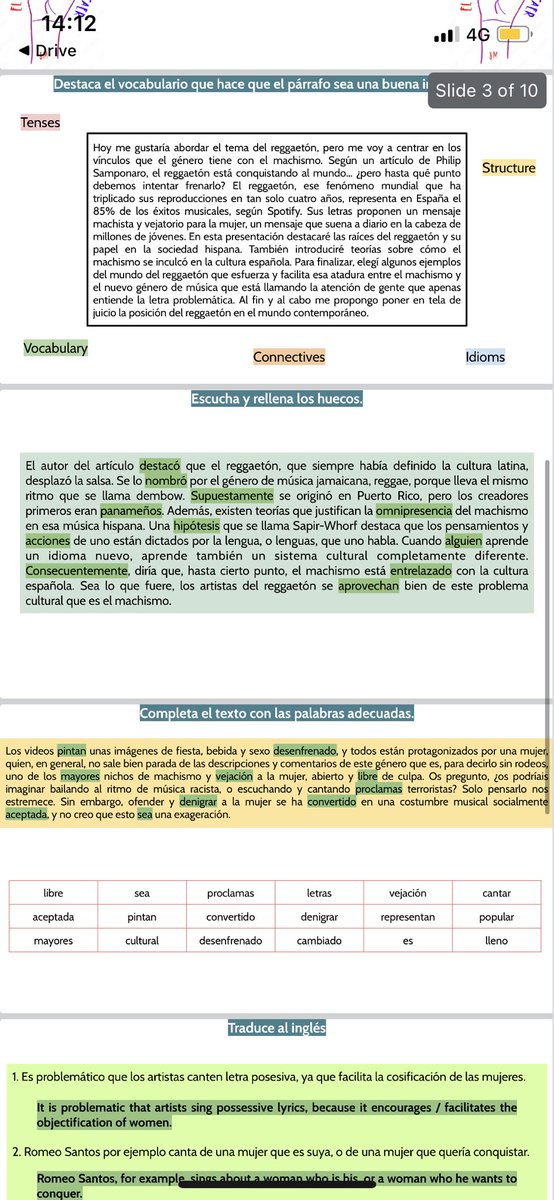 Trying to keep my uni work relevant and made a lesson based on my final year oral exam about reggaetón and machismo. I hope it is useful tes.com/teaching-resou… #mfl #alevelspanish