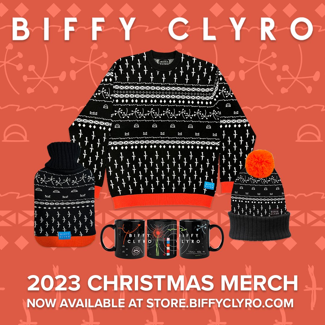 It’s (almost) Biffmas! This year’s Christmas merch range is now available on the Biffy store - including a new jumper for 2023, a hot water bottle, mug and bobble hat. Shop now at wmg.lnk.to/biffychristmas