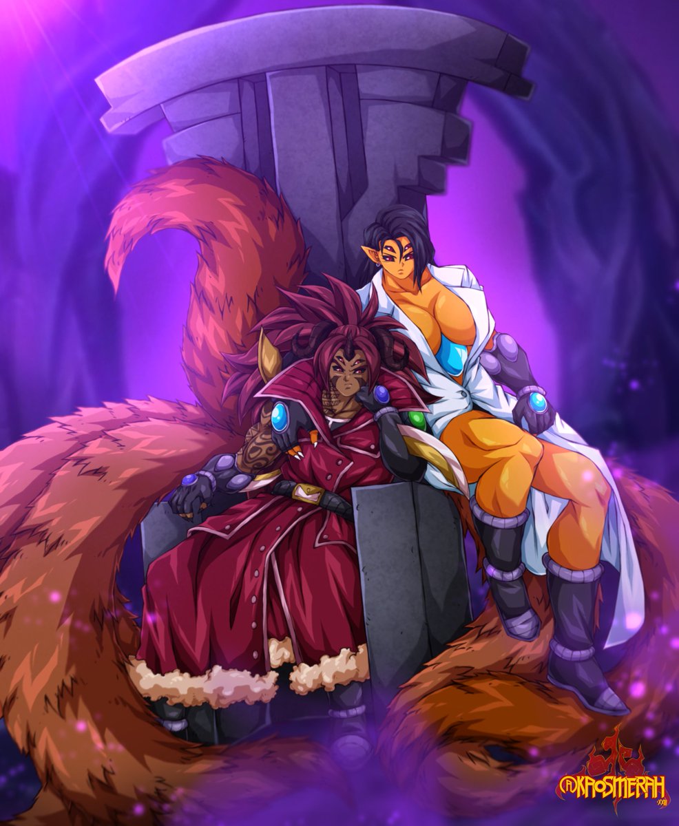 King Kordor and Queen Kwash, rulers of the realm
Sit upon their throne, their power and majesty unmatched
OC & Concept by @b_b_union
《COMMWORK》▪︎1520
Thanks for supporting me

#OCcouple #KingandQueen #OCart #Throne #OCart #dragonballOC