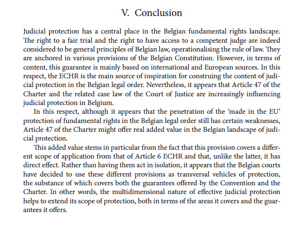 How does article 47 of the Charter impact effective judicial protection in Belgium? In our view, it presents a genuine added-value! More info in our latest contribution ⬇️
