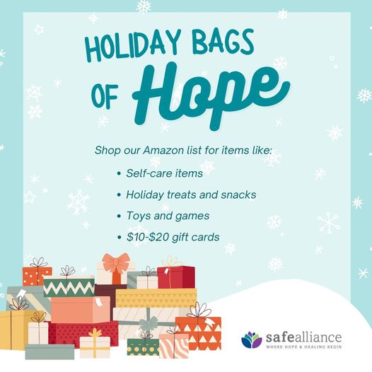 Help bring joy and hope to families staying at our Shelter by participating in our Holiday Bags of Hope collection drive! You can help contribute to a Bag of Hope by providing items like holiday treats, toys and games, and self-care items: amazon.com/registries/gl/…