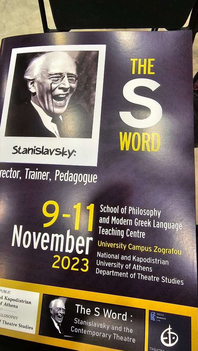Proud (and a bit scared) to be presenting a workshop at this year's #Stanislavsky symposium. I am going against the grain (what's new?!) and I really look forward to how my ideas will land and all other presentations. #acting #actortraining #dramaschool