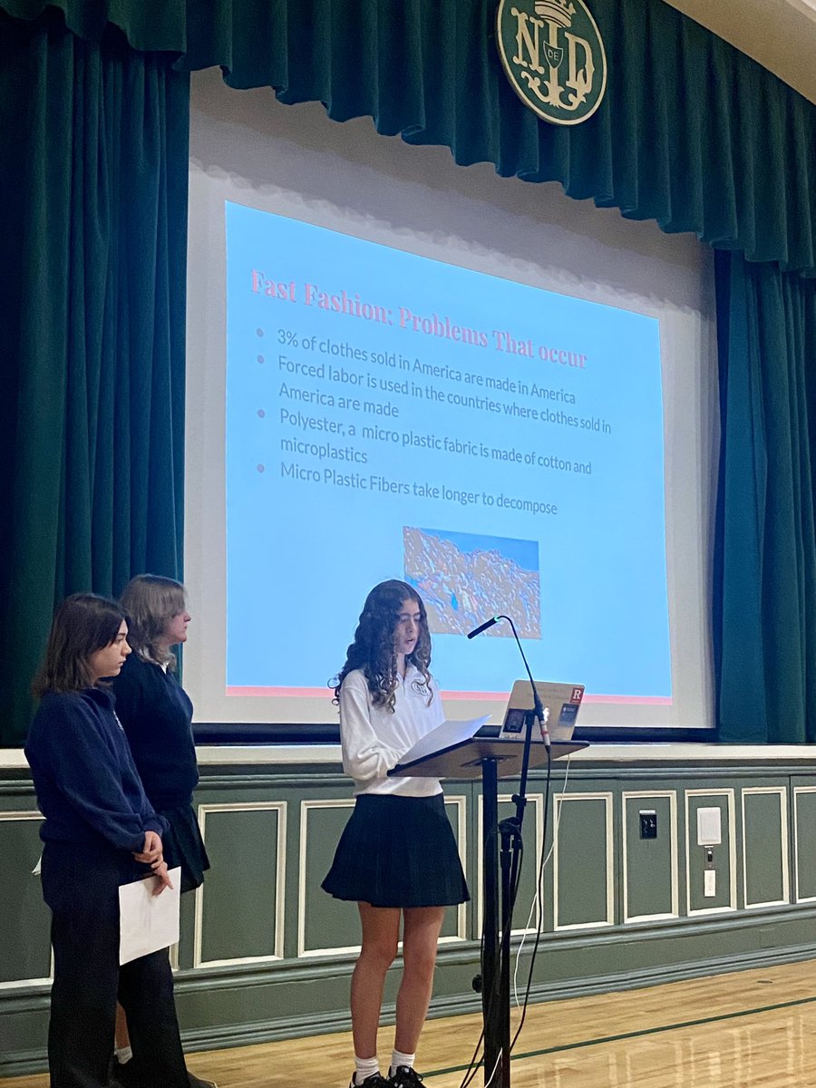 NDChezNous's tweet photo. Thanks to our student representatives at the Ignatian Family Teach-In for Justice who shared what they learned from their weekend in DC with the entire school community. They spoke about migration, gun violence, prison reform, fast fashion, and the conflict in the Holy Land. https://t.co/Ln5hmZ1T09
