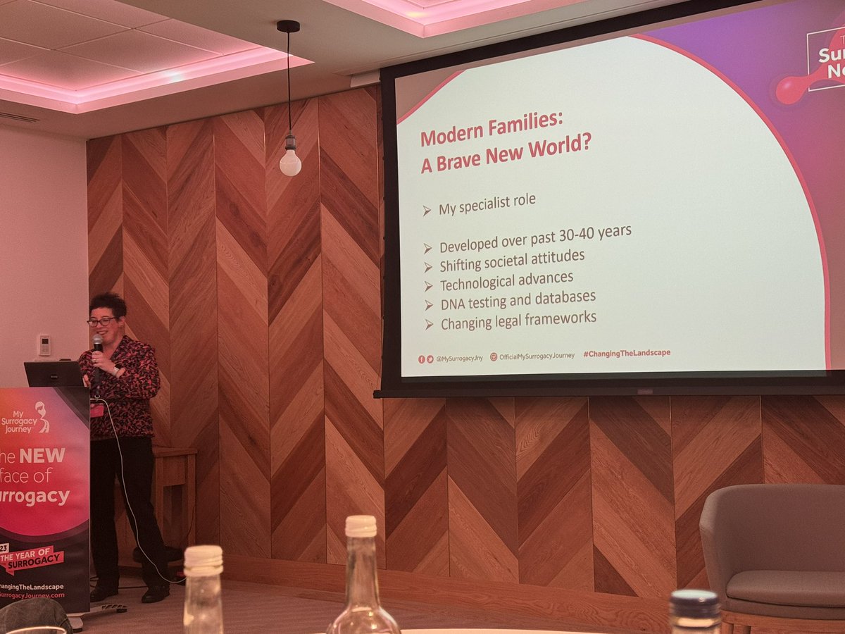 Great to hear from @Yorkcounsellor from @BICAuk about what should be included in counselling in #surrogacy arrangements, followed by @soozielou24 from @MyCafcass about the role they play in parental orders in #surrogacy and elsewhere in modern family formation @MySurrogacyJny