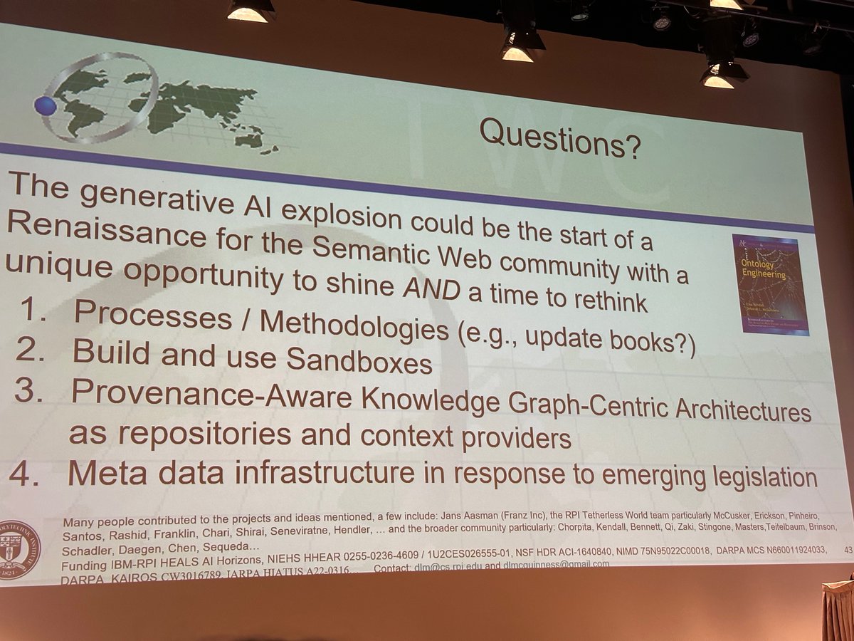 VTamma's tweet image. Great talk by @dlmcguinness on how LLMs can be the trigger for a renaissance for the semantic web community. They certainly offer new, exciting opportunities in ontology engineering
 #iswc2023