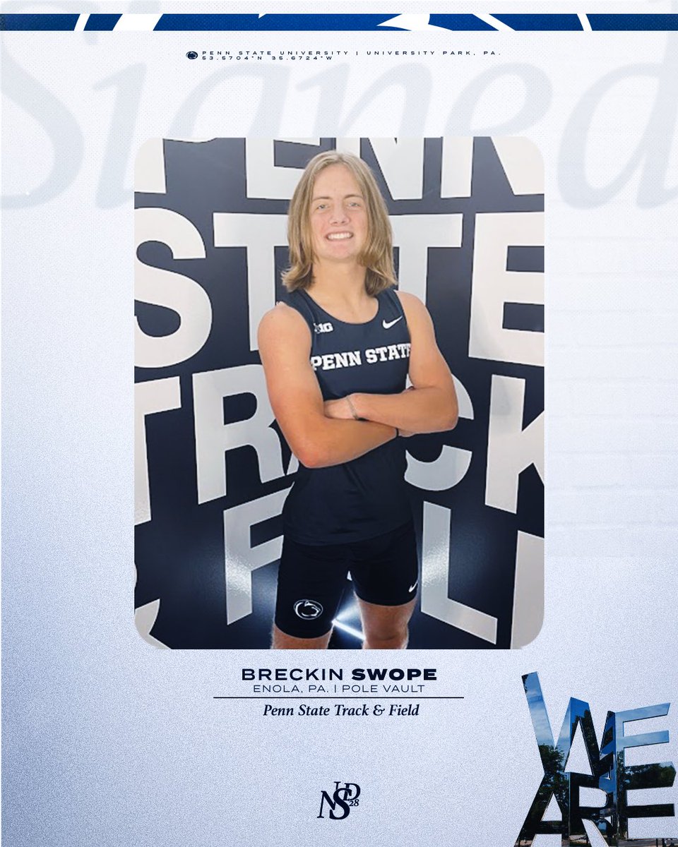 PennStateTFXC's tweet photo. ~𝐒𝐢𝐠𝐧𝐞𝐝~

Thrilled to have you in Happy Valley, Breckin!🔵⚪️

#WeAre | #PSUTF | #PSUXC https://t.co/z38nplUOe8