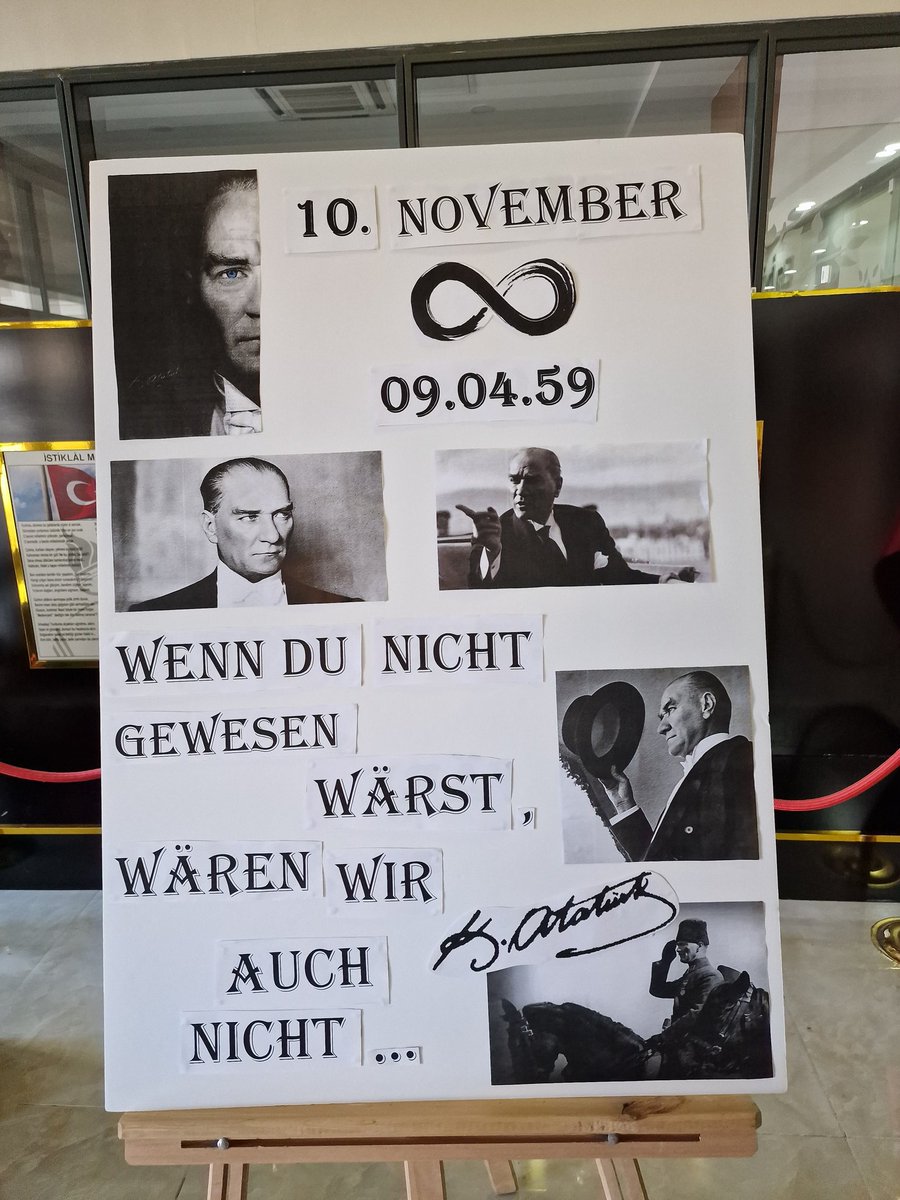 1881 - 193∞
10. NOVEMBER 
09.04.59 
WENN DU NICHT GEWESEN WÄRST, WÄREN WIR AUCH NICHT... 
Olmasaydın,  olmazdık...
Saygı, sevgi ve minnetle anıyoruz..
#dogadaAlmanca 🤍🖤 #10Kasım
<a href="/cerkezkoydoga/">DOĞA KOLEJİ ÇERKEZKÖY KAMPÜSÜ</a> <a href="/UdoKywall/">Udo Kywall</a>