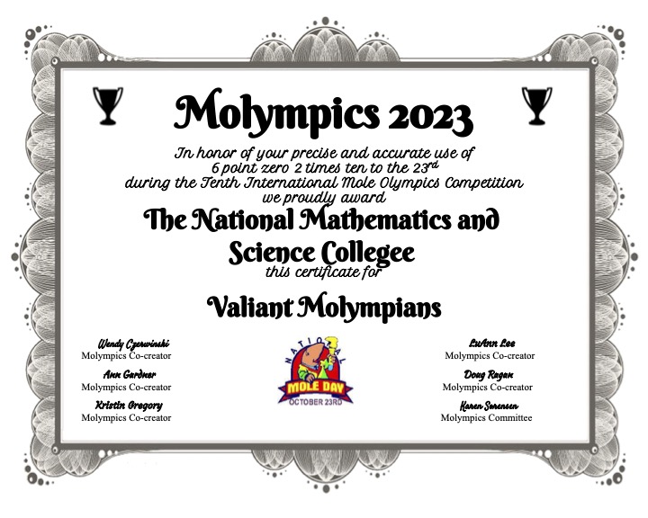 Huge congratulations to Francisco Bravo Medical Magnet Senior High School for winning 1st place at #Molempics2023 <a href="/nationalmoleday/">Mole Day</a>🥇
🚀🚀🚀
Go NatMat Molympians winning  6th overall in the world + top performing school outside the US!
🧑‍🔬🎉🎉
#molempics #Molempics2023 #moleday2023