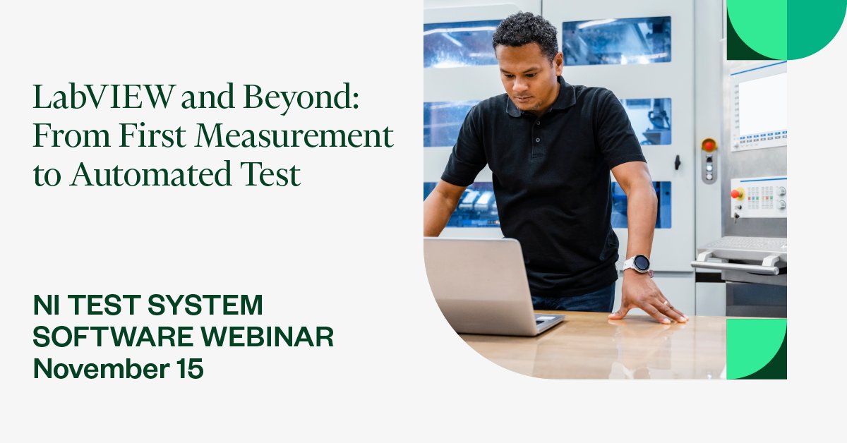 NIglobal's tweet image. Need to streamline your test workflow? See how NI software can help you reduce costs and enhance performance! Join our upcoming webcast for an action-packed demo using @LabVIEW + InstrumentStudio software and TestStand: bit.ly/3stelw9