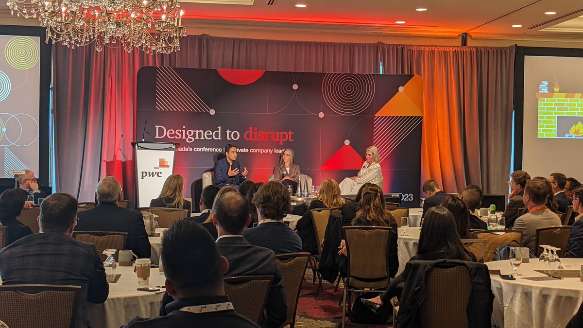 PwC_Canada's tweet photo. Découvrez les faits saillants de notre conférence pour les sociétés privées intitulée Destiné à se transformer, qui a eu lieu dans 4 villes sur 5 semaines. 200 clients ont assisté à des séances axées sur l’émergence de l’IA générative et sur son incidence sur les sociétés privées https://t.co/jNiYHo8rCc