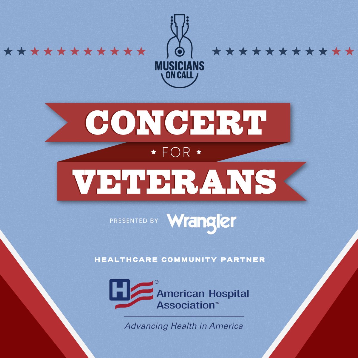 The AHA is proud to support @musiciansoncall for their Concert for Veterans featuring a number of musicians as they perform as a live concert for veterans at the Nashville VA Medical Center. musiciansoncall.org #VeteransDay