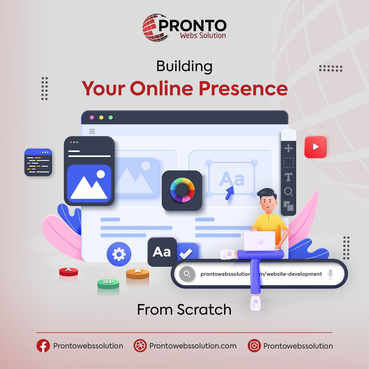 PWebsSolution's tweet image. Crafting Your Digital Footprint. Elevate Your Online Presence with Tailored Solutions for Visibility, Engagement, and Growth! Let&apos;s Build Your Digital Legacy Together!

#DigitalMarketing #SocialMediaMarketing #ProntoWebsSolution