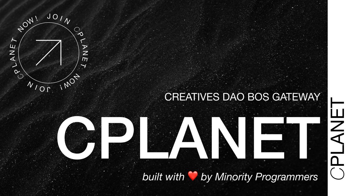 genadrop's tweet image. Announcing the alpha for 🌎cplanet.org, the #BOS gateway + 1 stop shop for 🎨@CreativesDao. Currently you can explore CDAO posts, NFTs, &amp;amp; communities directly from the gateway. Soon we will be shipping custom artist onboarding flow, art funding platform, + quests 👀