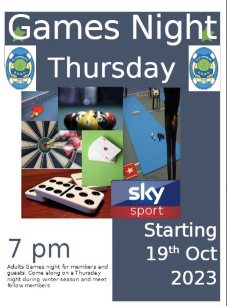 Games night tonight, come along and relax with some fun and games ⁦@Clydebankdgc⁩