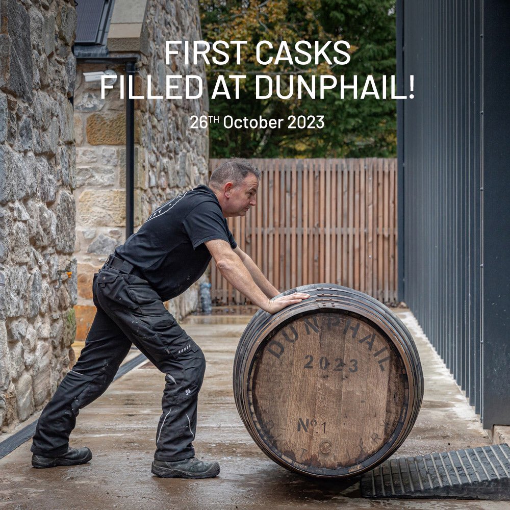 TheDunphail's tweet photo. #PreservingTheCraft
On Thursday 26th October we achieved another Dunphail distillery milestone - the filling of our first casks.
The clock has now started for the arrival of our single malt whisky!
#FirstCask #DunphailDistillery https://t.co/KsEPzYthwB
