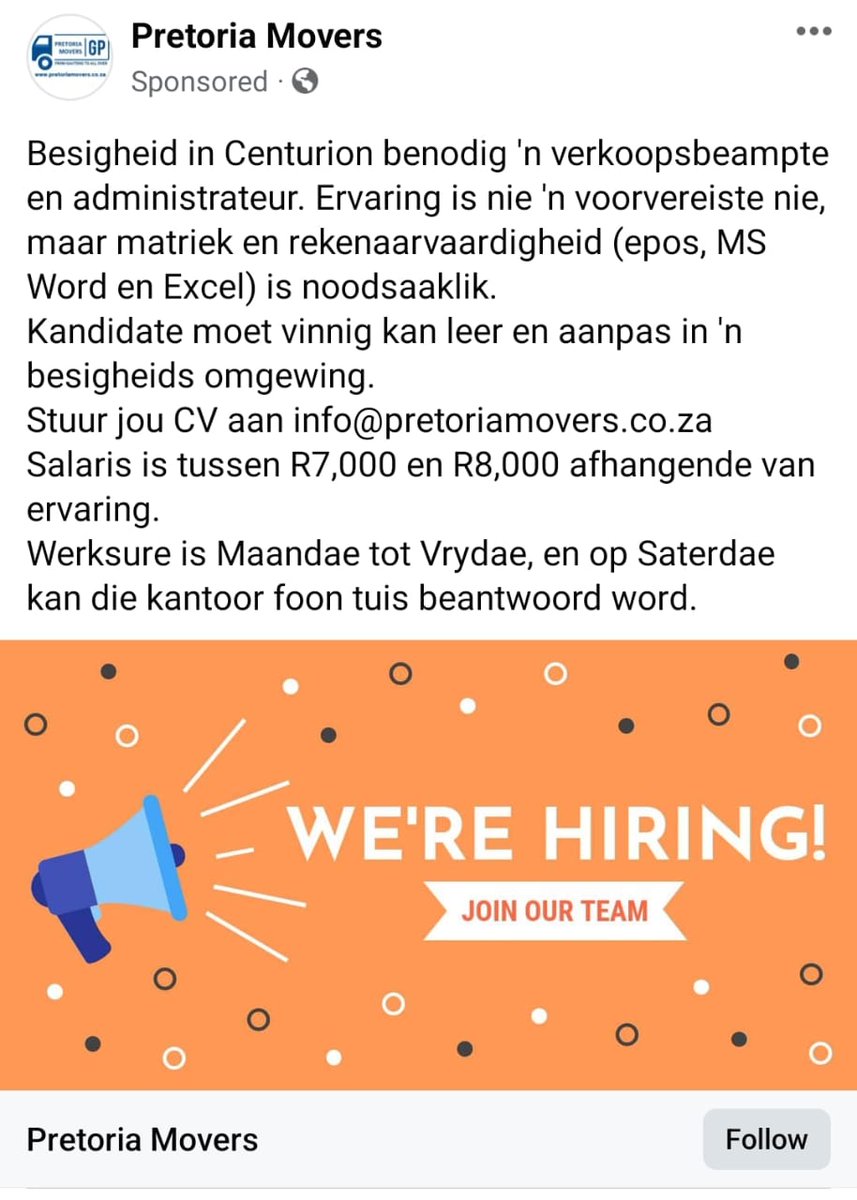 HunterSpani's tweet image. Apply here for more jobs at www.spanihunter.coza
#sapsGP