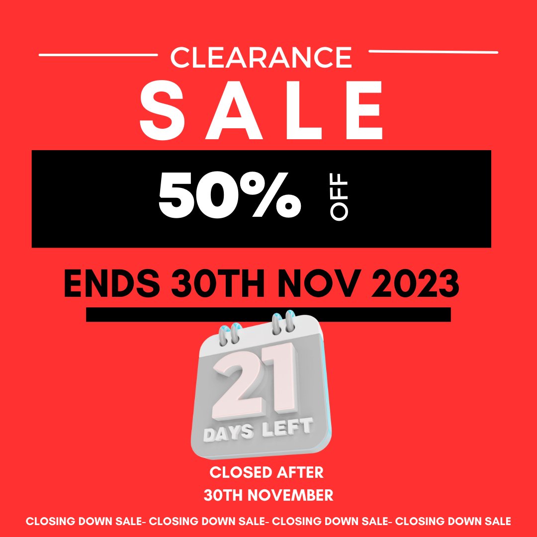 IVTactical's tweet photo. Only 21 Days left - 50% OFF ALL PRODUCTS
While stocks last. Sale ends 30th Nov 2023. All stock must go, grab a bargain! #ivtactical #medicalsuppliesuk https://t.co/TRWPHjtVL0
