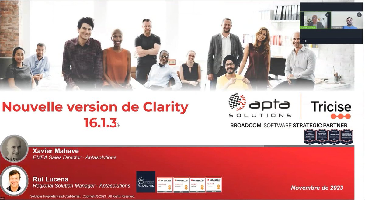 🆕 @AptaSolutions vous propose le Replay du Webinar : #Clarity 16.1.3, nouvelles fonctionnalités et améliorations pour une utilisation plus agile

Télécharger la vidéo ➡ aptasolutions.com/fr/video-clari…

#Gestiondeprojet #ValueOps #ValueStreamManagement #Broadcom #AptaSolutions #Tricise