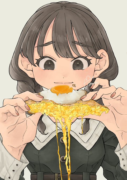 「eating fried egg」 illustration images(Latest)