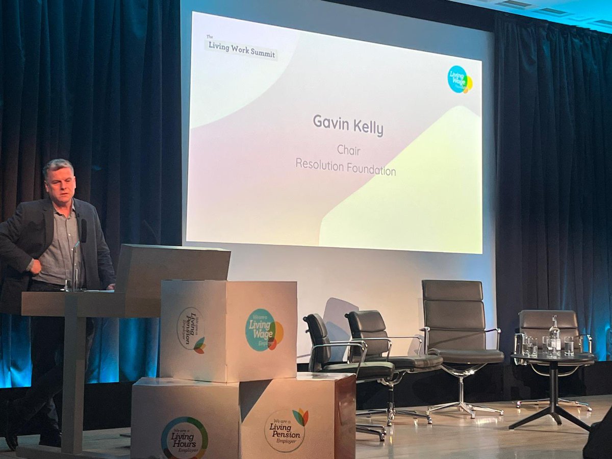.<a href="/GavinJKelly1/">Gavin Kelly</a> from the Resolution Foundation says that the Living Wage has changed the conversation with regards to low pay, bending the national pay curve towards fairness #LivingWorkSummit