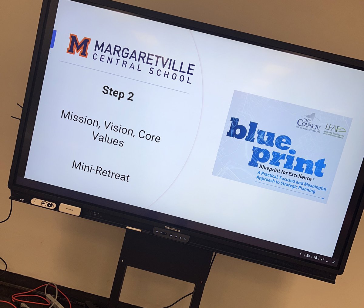 Focusing the work on a shared mission and vision is paramount to a district's success. As a leadership team (administrators) & governance team (BOE  myself), we are thrilled to be going through this process with @KCMcgowan-thank you!

#BluePrintForExcellence 
#EquityInEducation