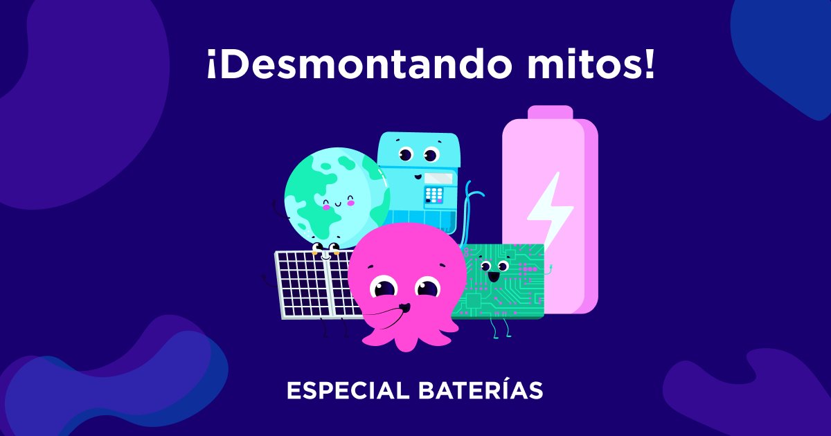 OctopusEnergyES's tweet photo. Los hemos oído sobre la televisión, Internet o los móviles, pero ahora los rumores surgen en torno a las #energíasrenovables. En este post desmentimos algunos de los mitos sobre las baterías solares🔋, claves en la #transiciónenergética: https://t.co/btRMulE76M 

#Autoconsumo https://t.co/ozenHdvCu9
