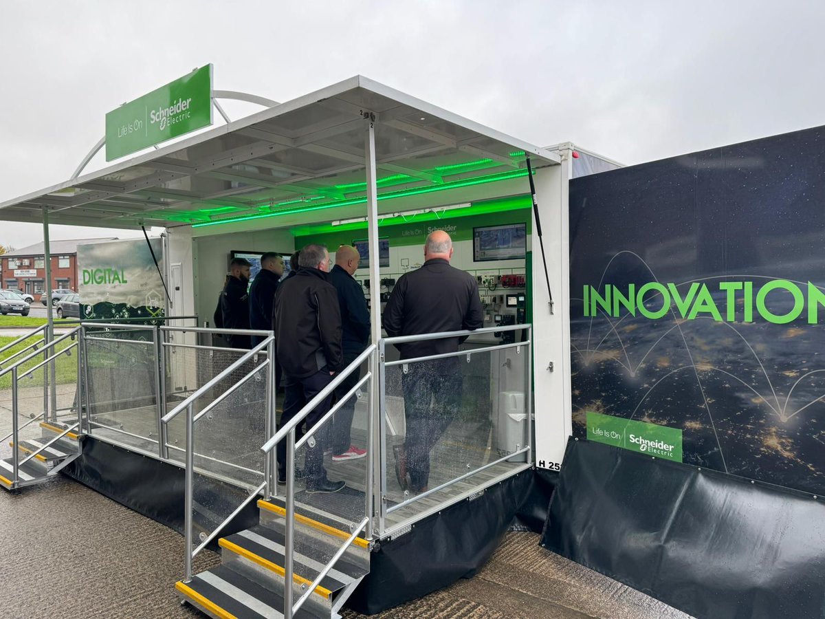 TeessideIn69641's tweet photo. Even Storm Ciaran couldn’t stop the crowds flocking to TIC Towers last Thursday for the Schneider Demo Van.

@Craig Cowan
@Gary Groves https://t.co/glnT2qRsaN