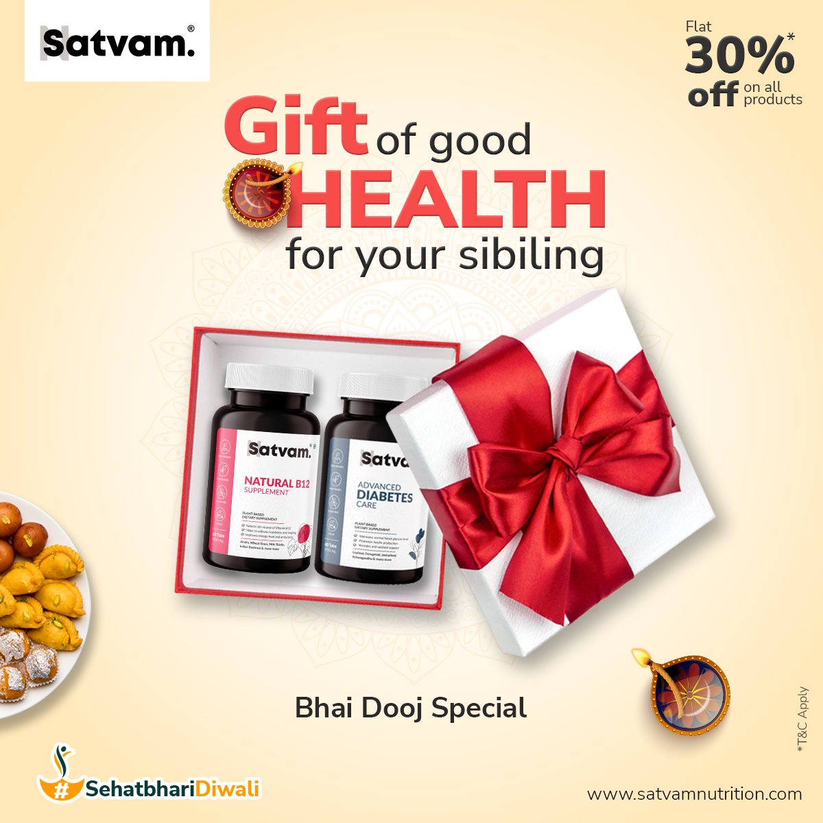 A gift that matters, for the one who matters the most in your life. #HappyBhaiDooj!

#bhaidooj #bhaidoojhampers #bhaidoojgift #gifthamper #bhaibeej #sehatbharidiwali #naturalsupplements #diwalioffer