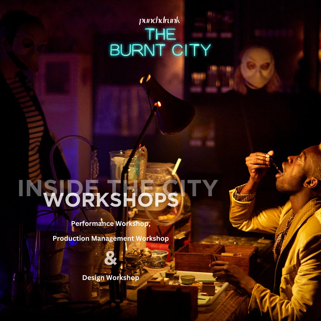 PunchdrunkInt's tweet image. Delve into the work and performance practice of Punchdrunk, the 'world's leading immersive theatre company' (GQ Magazine).

Please note that these workshops are sold out. To sign up for the waiting list visit: theburntcity.com/events/

#punchdrunk #TheBurntCity