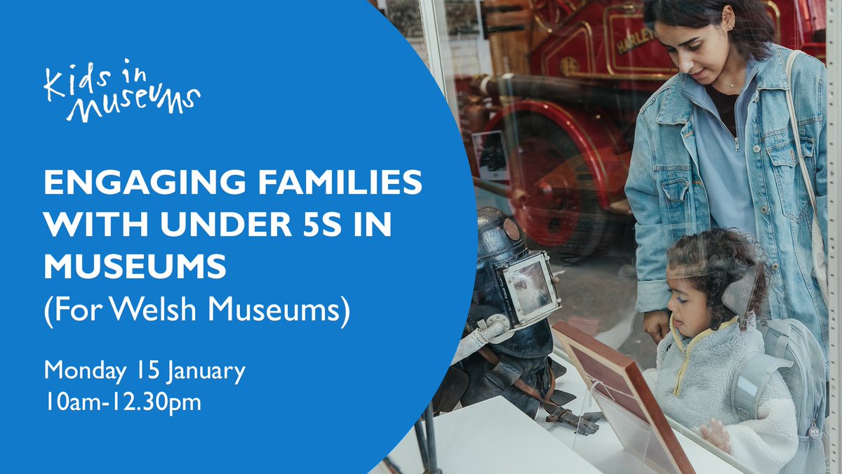 kidsinmuseums's tweet image. Thanks to Welsh Government funding @WGCulture, we're offering another FREE webinar for museums &amp;amp; heritage sites in Wales.

Engaging families with under 5s in museums 👶
Monday 15 January, 10am-12.30pm
With @WelshMuseumsFed, @Mon_Heritage &amp;amp; Jo Graham
➡ bit.ly/467pHnr