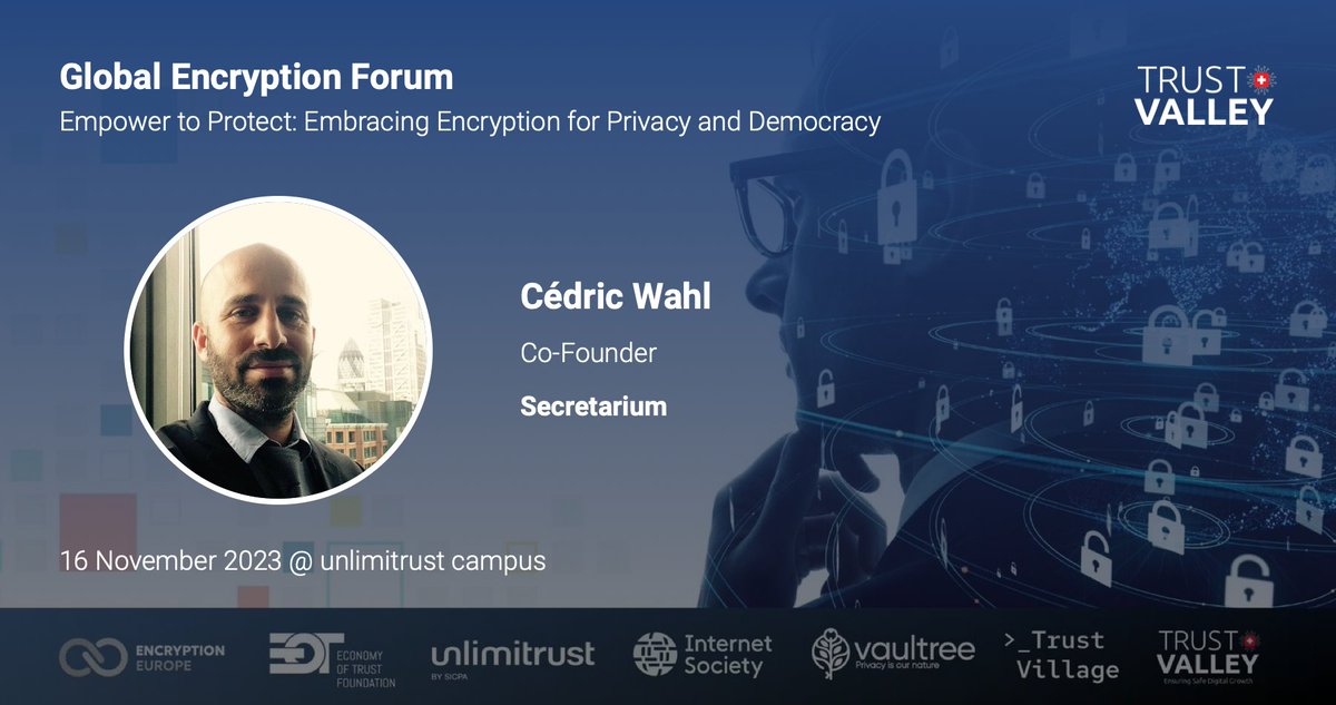 On Nov 16, we’re attending #GlobalEncryptionForum by @TrustValleyCH in Switzerland✈️. Our CTO, Cédric Wahl, will speak on the link between digital integrity and cryptography. Feel free to reach out for insights into our innovative solution whilst we’re in Switzerland.🇨🇭