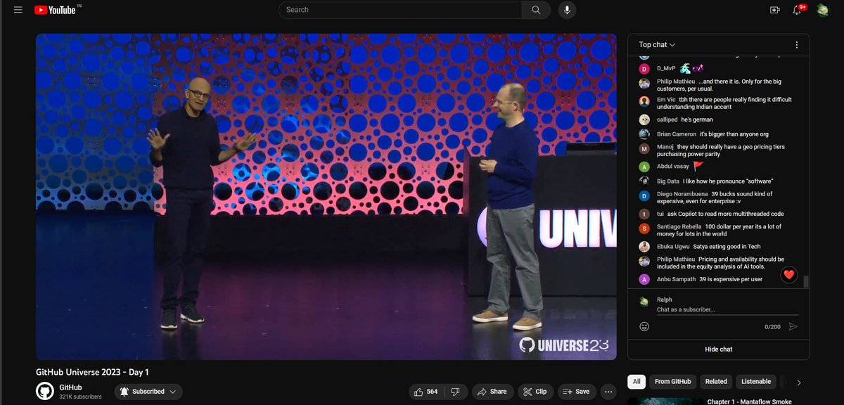 Ralph_106901's tweet image. GitHub Universe 2023, Day 1
@github @githubuniverse

The first day of GitHub Universe 2023 has just concluded. Never expected watching live from afar would give that much allowance. Though it would&apos;ve been a next level experience to be there in-person at YBCA.
#githubuniverse2023