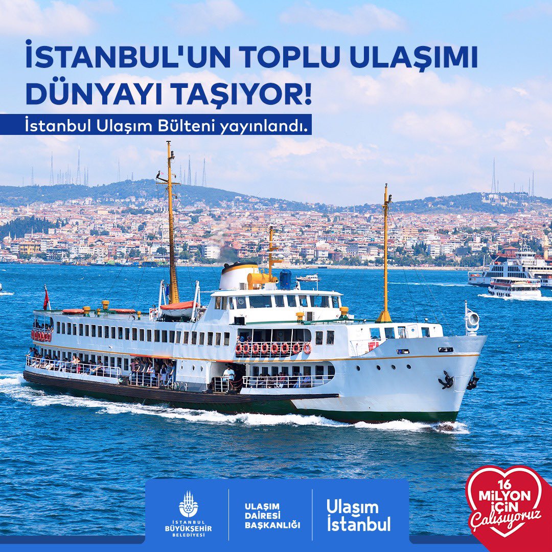 İBB 2023 yılının ilk on ayında, toplu ulaşımda dünya nüfusunun 4'te 1'ini taşıdı. 🌎

İstanbul'da, toplu ulaşımda 2 milyar biniş gerçekleştirildi. Bu sayı, Türkiye nüfusunun 24 katı, Avrupa Kıtası nüfusunun 3 katı; Çin ve Hindistan nüfuslarının ise 1,5 katı büyüklüğündedir.