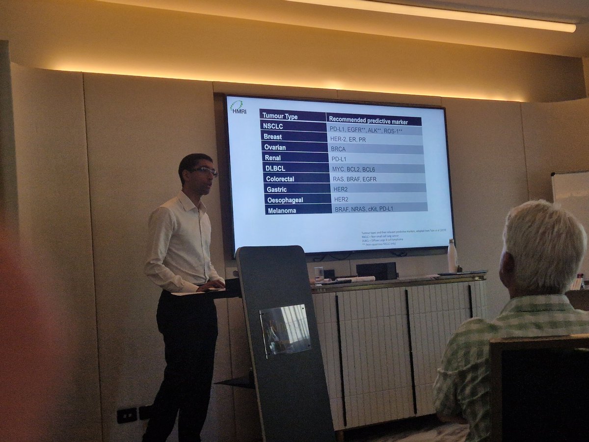 Fantastic to hear from <a href="/vin_george2/">Vineeth George</a> at today's <a href="/HMRIAustralia/">Hunter Medical Research Institute (HMRI)</a> Asthma and Breathing meeting about the STREAMLINE study, aimed at improving the time to definitive diagnosis and treatment in those with suspected malignant pleural effusions