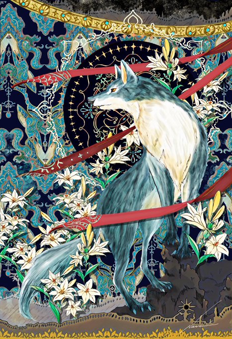 「flower wolf」 illustration images(Latest)