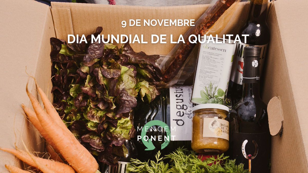 MengemPonent's tweet image. Bon dia! 🌥️

Avui dijous 9 de novembre celebrem el Dia Mundial de la Qualitat. 

I tu consumidora? Ja apostes per producte artesanal de qualitat?

🛒 mengemponent.cat 🫒𝐩𝐫𝐨𝐱𝐢𝐦𝐢𝐭𝐚𝐭 𝐚 𝐮𝐧 𝐬𝐨𝐥 𝐜𝐥𝐢𝐜! 📦