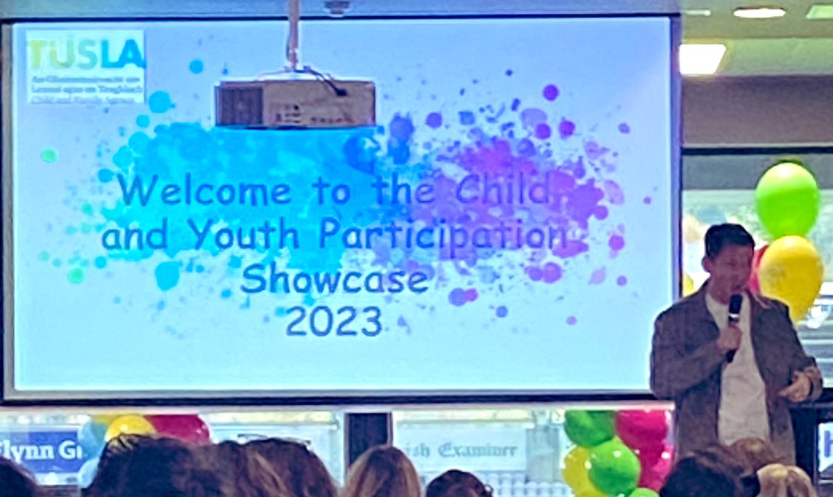 Excited to attend @tusla's Cork Child & Youth Participation Showcase 2023 at Pairc Ui Chaoimh, captivated by the impactful introduction from Shane Murphy! #YouthParticipation #TuslaCorkShowcase2023