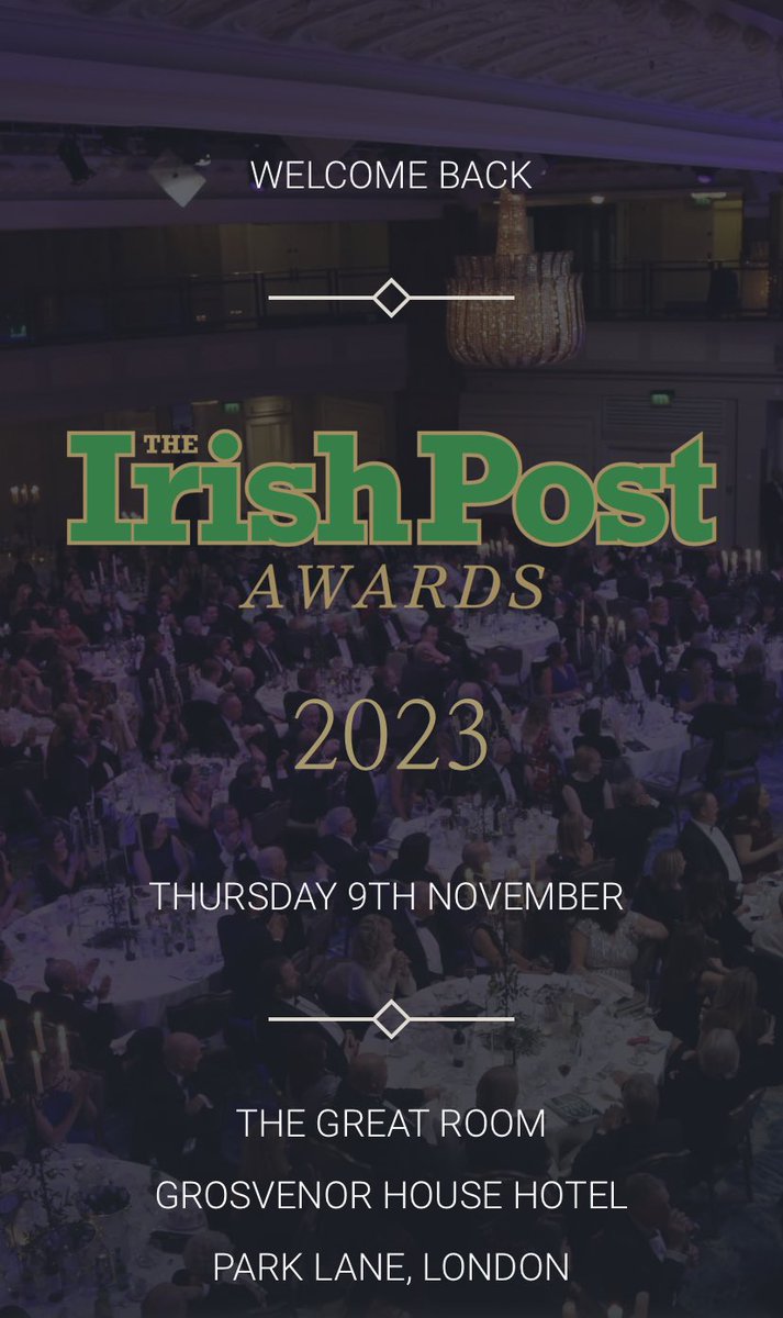 We are proud to be the Charity Partner for the raffle for this evenings award ceremony. 🎟️🎟️🪩🪩🇮🇪📰 See you all there. #irishcommunity @IrishPostAwards @theirishpost @EamonnHolmes @LisaMcHughx @FinbarFurey @iamNATHANCARTER @Grosvenor_House