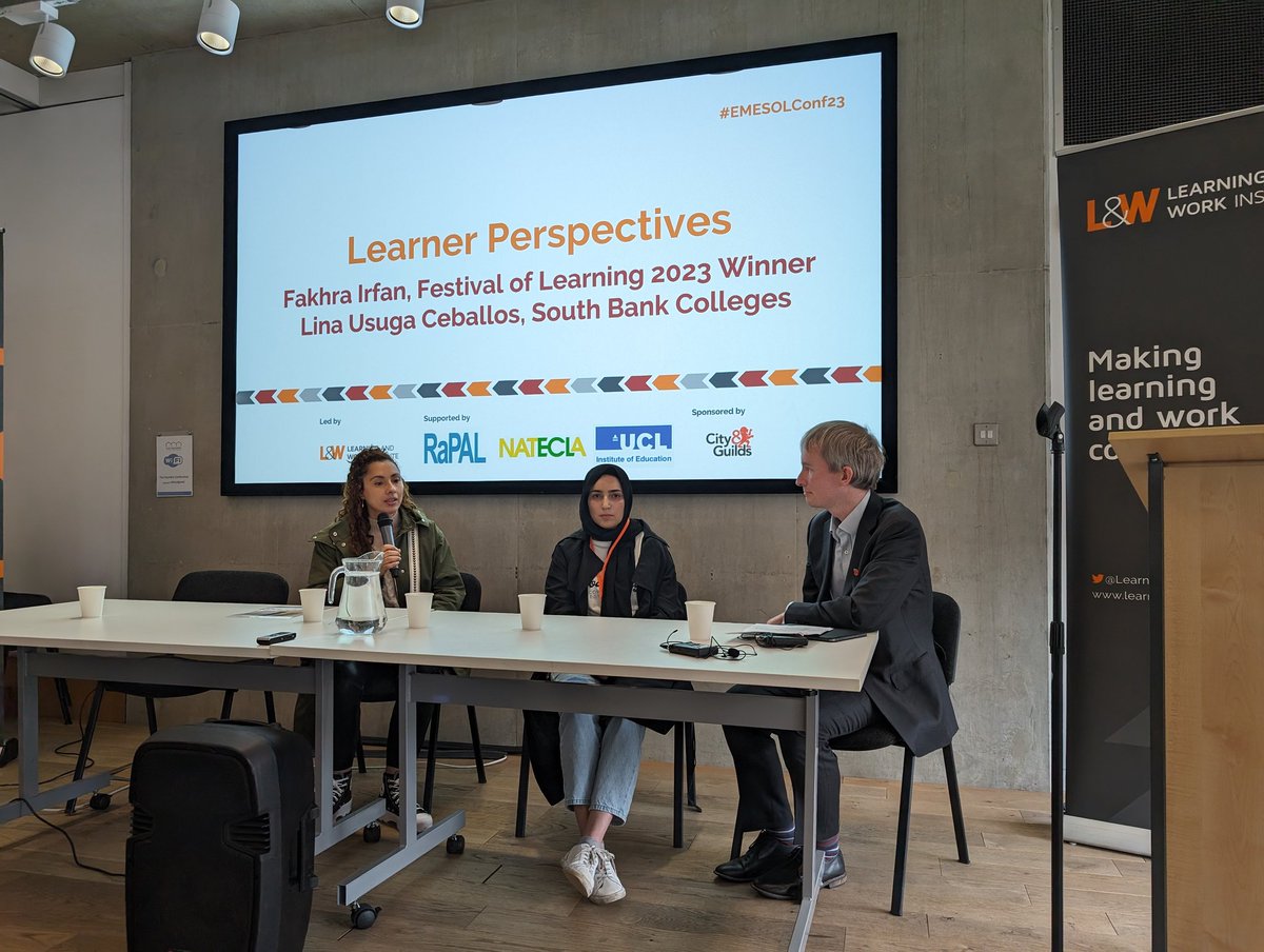 Always great hearing from learners who have changed their lives by learning maths &amp; English as adults. It's about independence, running a business, supporting their children... Fakhra &amp; Lina are inspiration women ♥️#EMESOLConf23 #LifelongLearningWeek