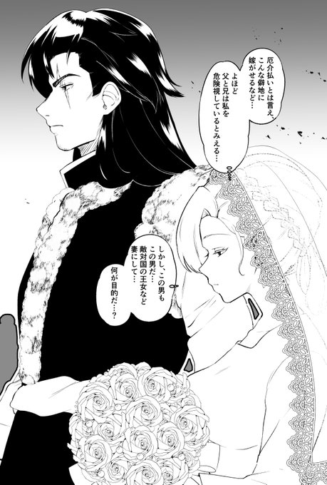 気が強く王位継承をゴリゴリに狙うタイプの王女様と隔離の為に嫁がされた先の異民族の王(根はわんこ系) #創作男女